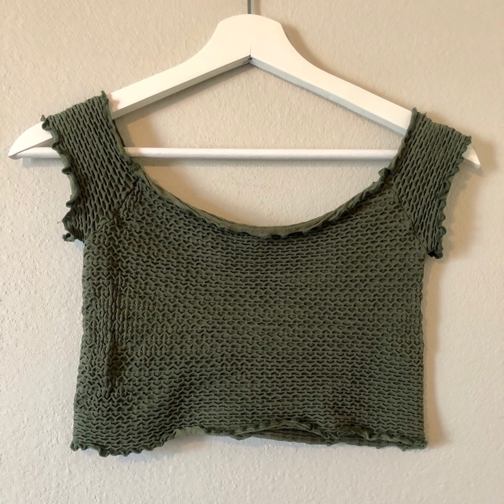 Free People Smocked Crop Top